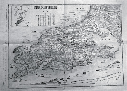 新愛知新聞の旅順包囲攻撃図