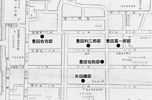 名古屋市東区の大正時代のマップ